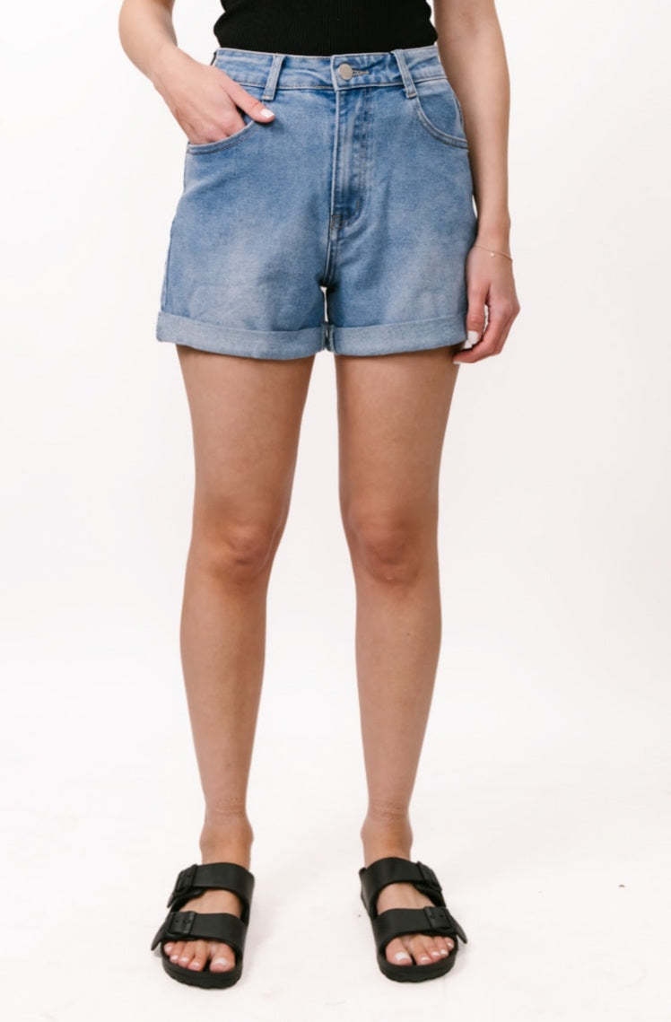 Vine denim shorts