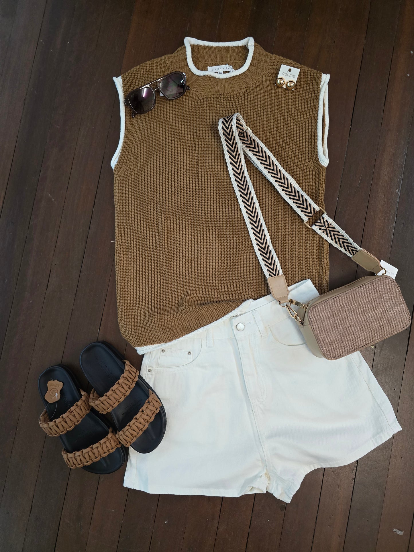 Danica Denim Shorts White