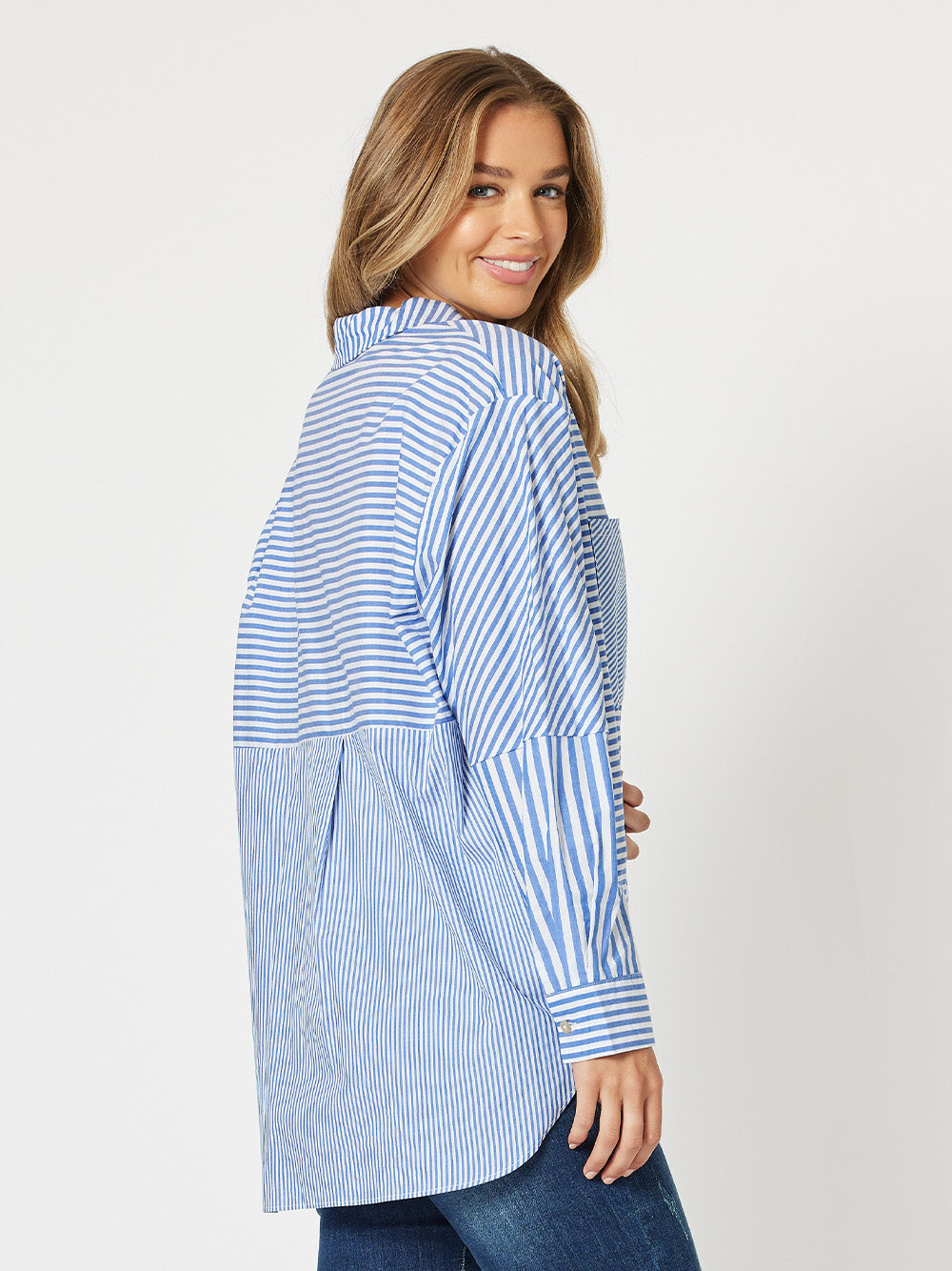 Hampton stripe Shirt Sapphire