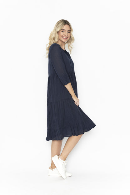 Amber Dress Navy