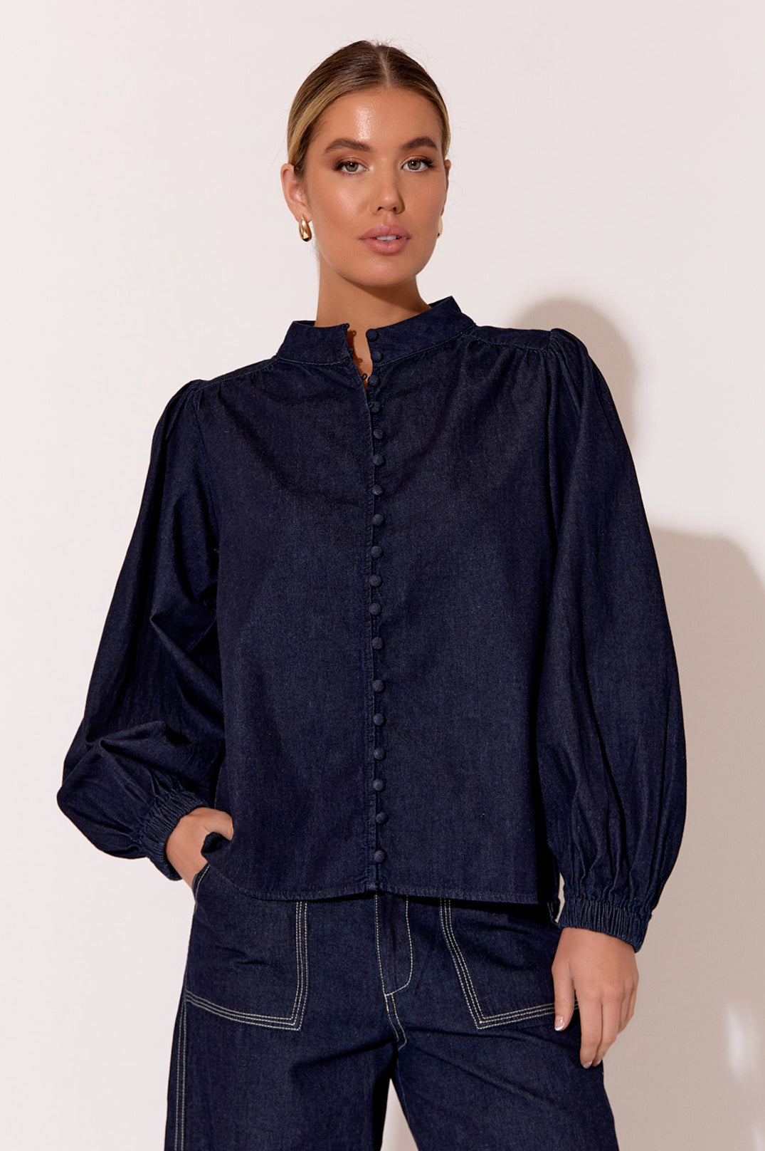 Lilian long sleeve denim shirt