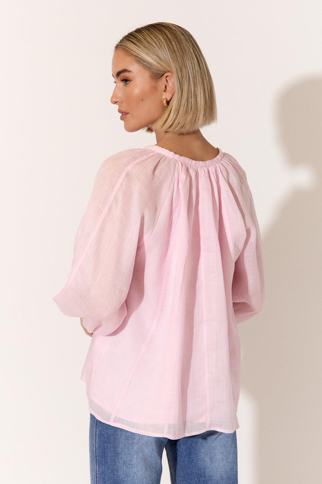 Aubrie Ramie Top Pink