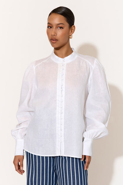 Samantha Linen Shirt White