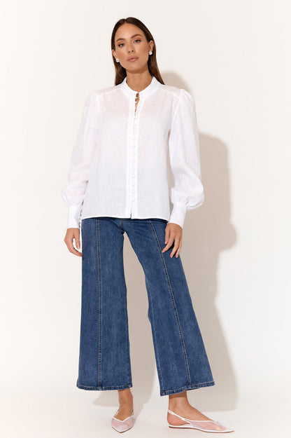 Samantha Linen Shirt White