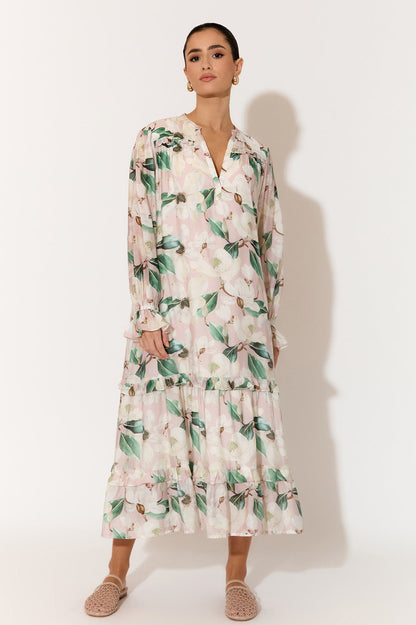 Frances Magnolia Print Dress