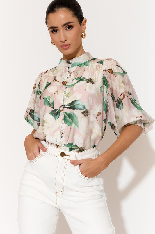 Lilian Magnolia Print Shirt