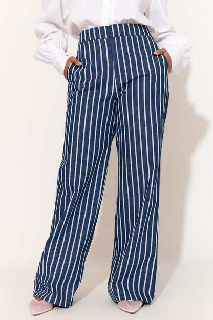 NISHA PINSTRIPE DENIM PANT (STRIPE)