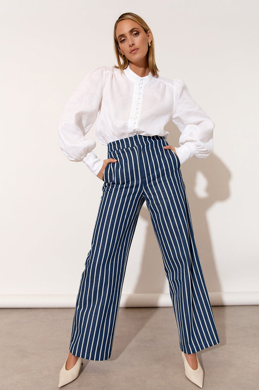 NISHA PINSTRIPE DENIM PANT (STRIPE)