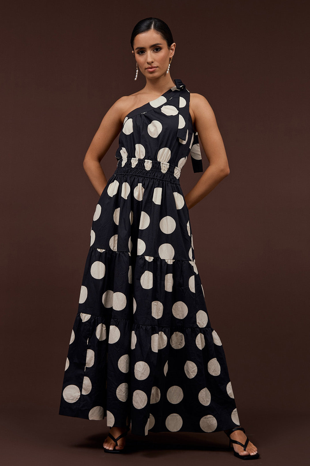 Eve Poplin Spot Maxi Dress