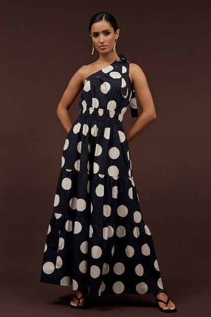 Eve Poplin Spot Maxi Dress