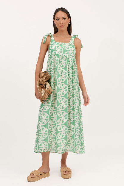 Ellen bordeaux print Maxi dress