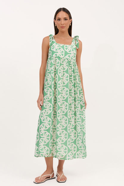 Ellen bordeaux print Maxi dress