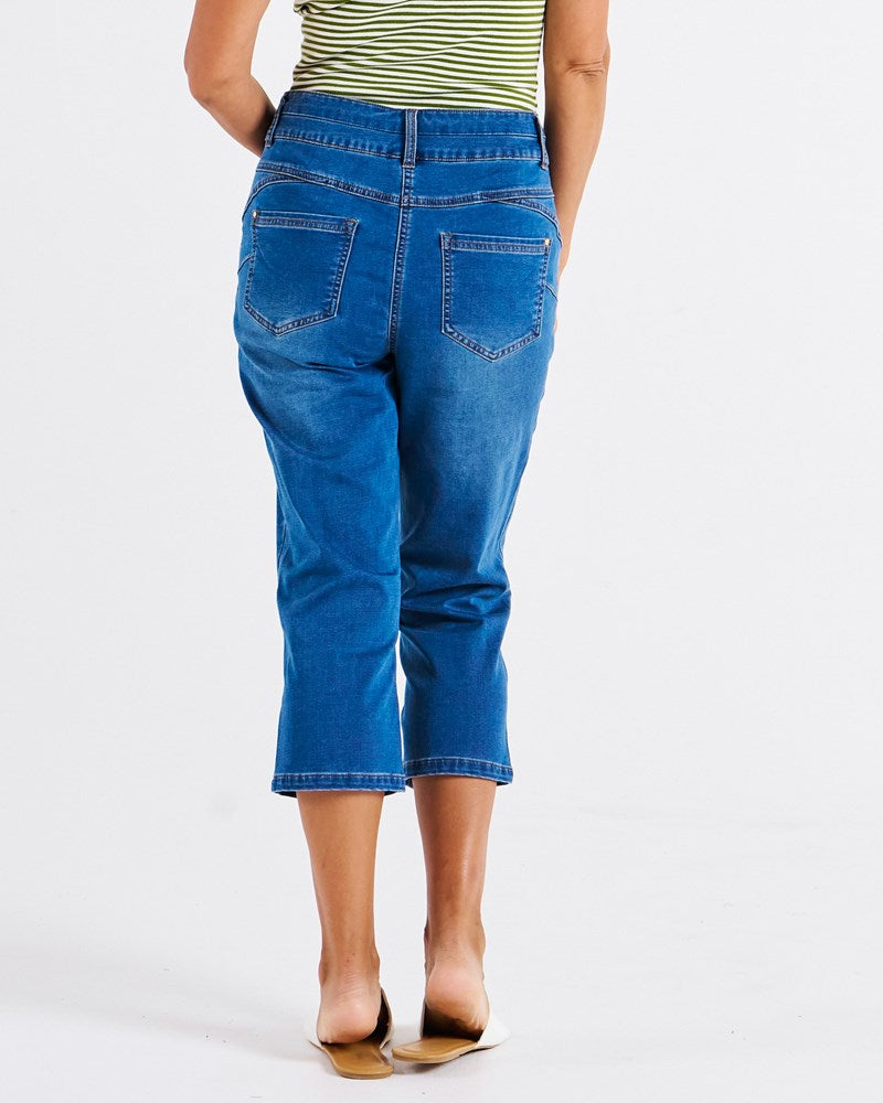 Alessi denim cropped jean