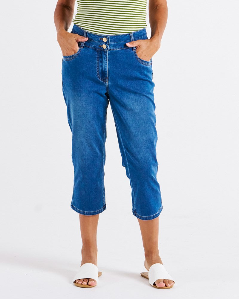 Alessi denim cropped jean