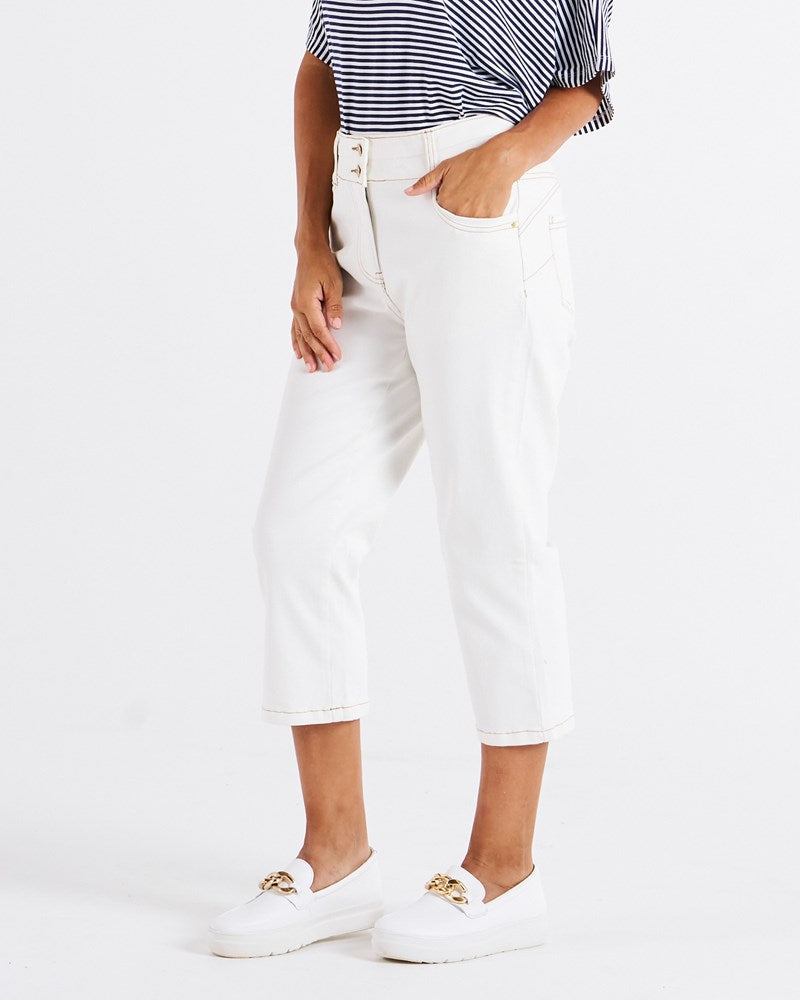 Alessi crop jean white