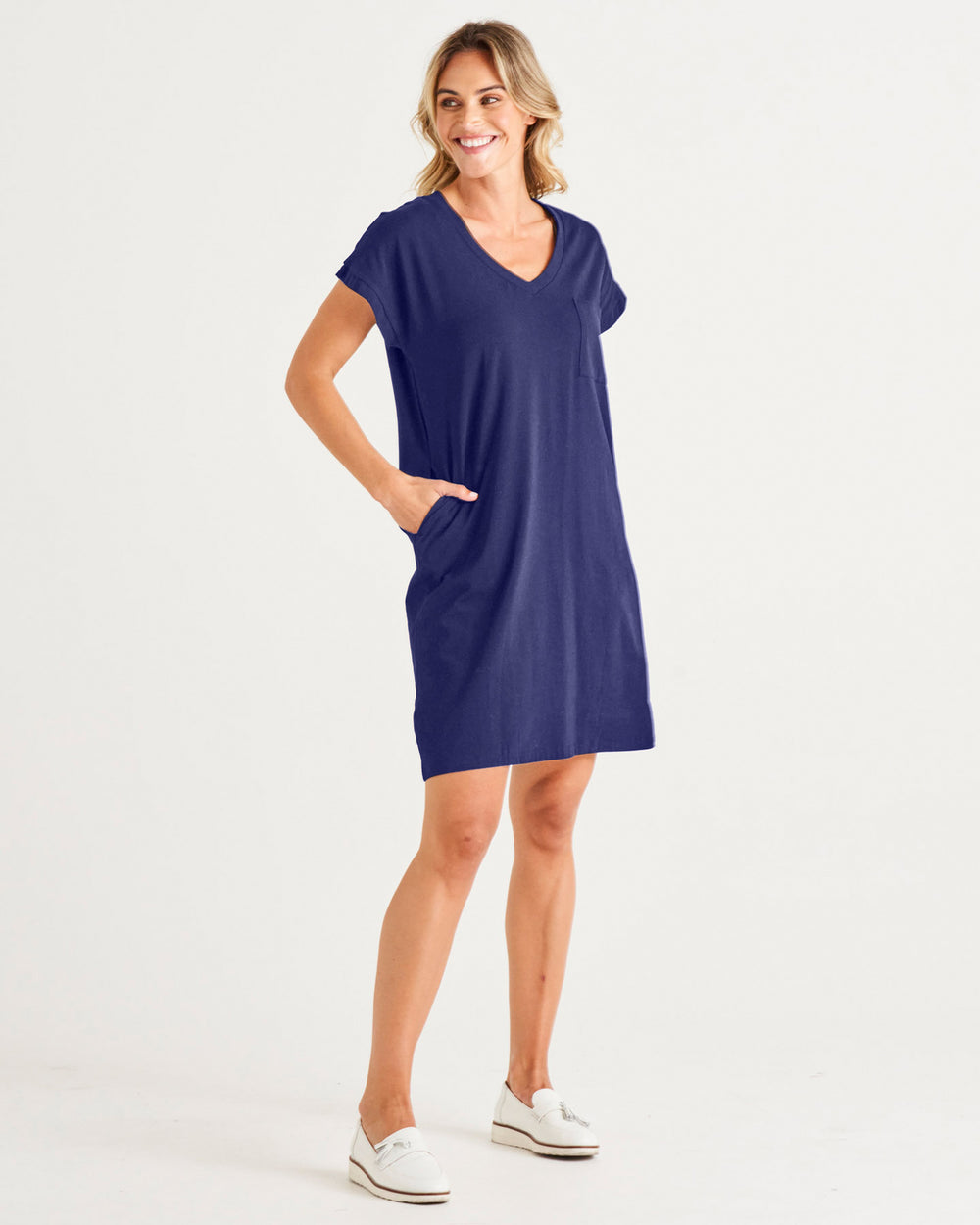 Zena t shirt dress Blue ash