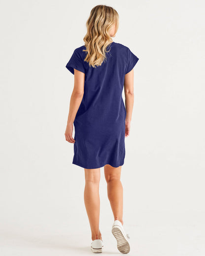 Zena t shirt dress Blue ash