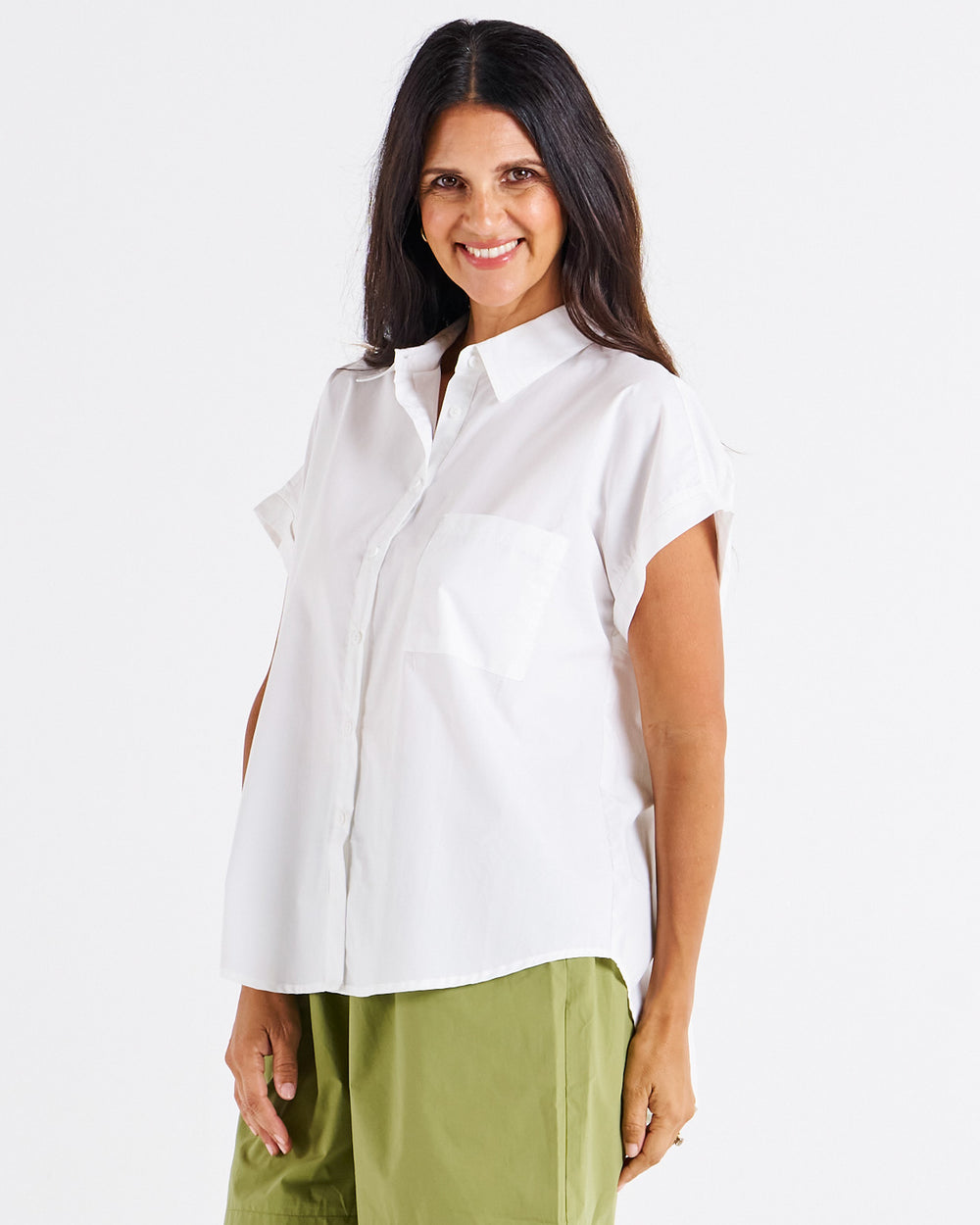 Mara short sleeve shirt white