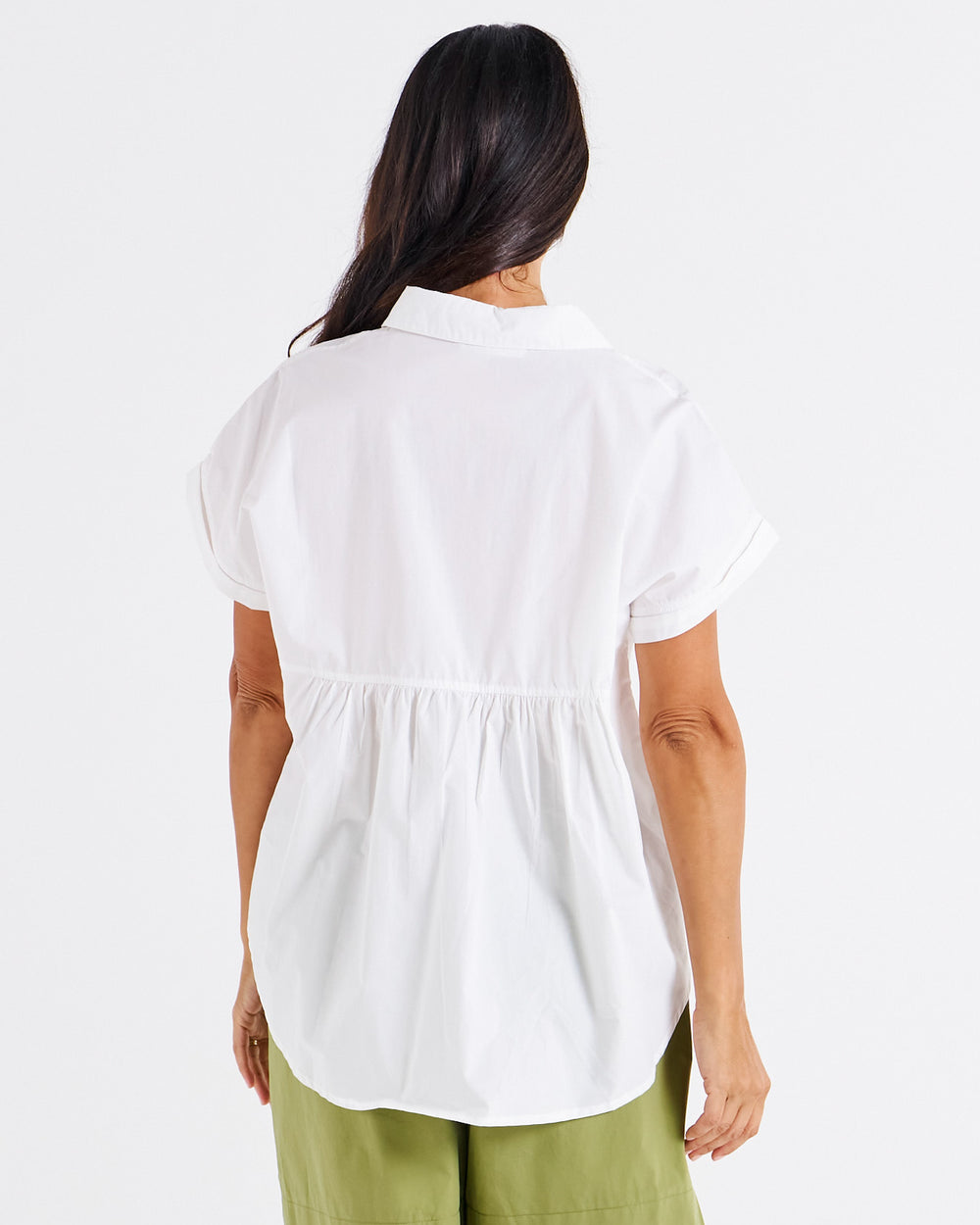 Mara short sleeve shirt white