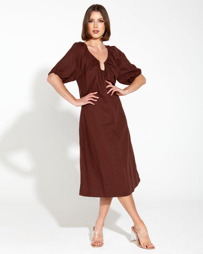 Storyteller keyhole midi dress