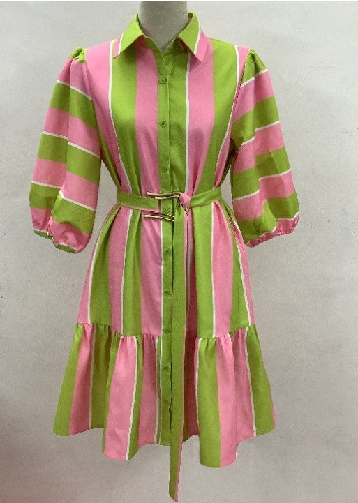 Fairy floss stripe dress