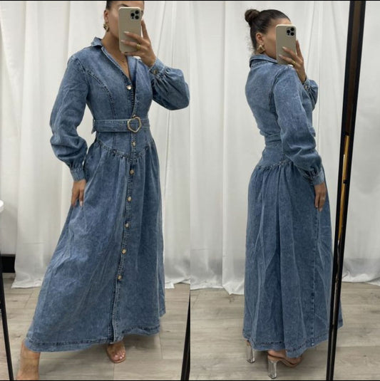 Nelly Maxi Denim Dress