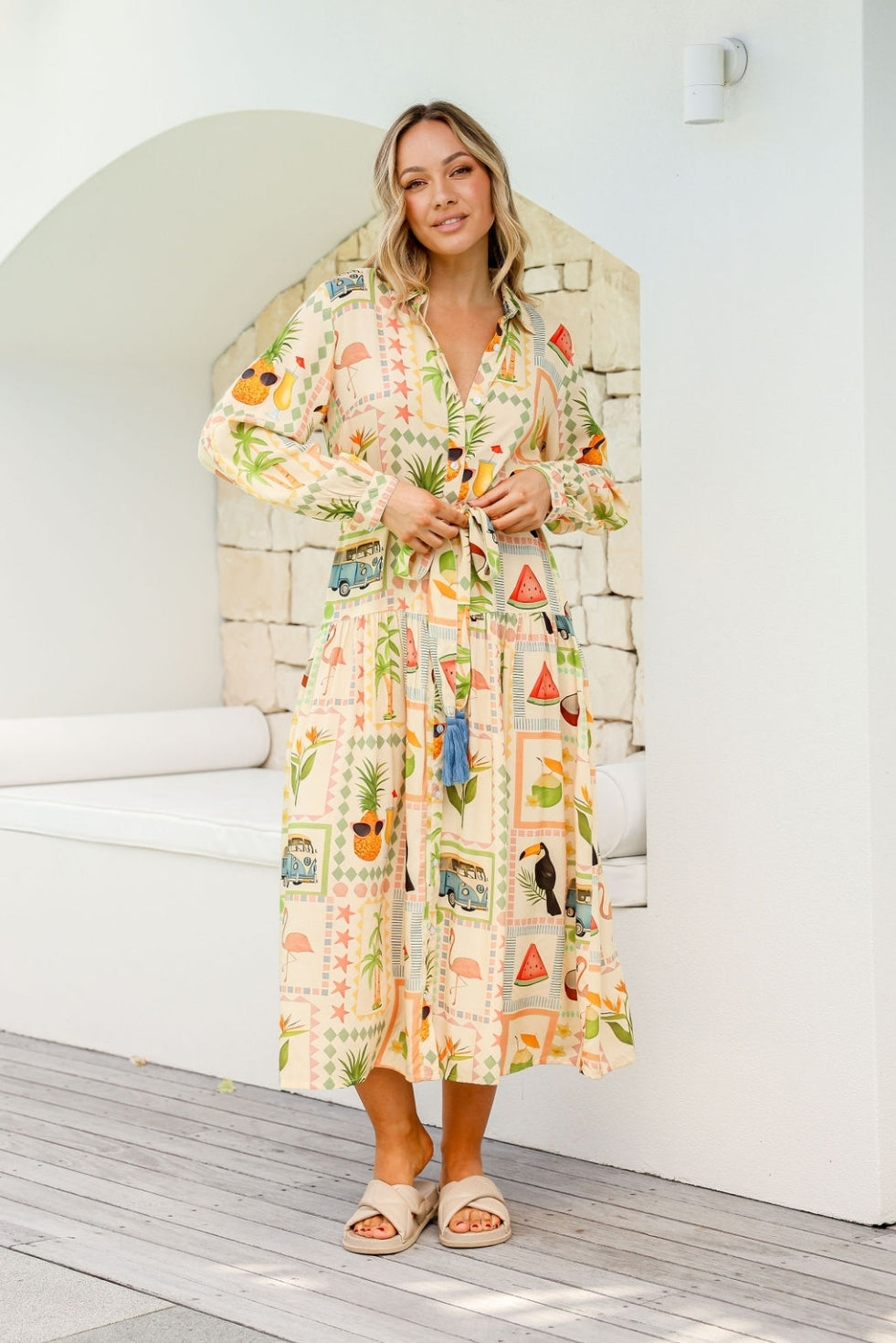 Summer Breeze Print Maxi Dress