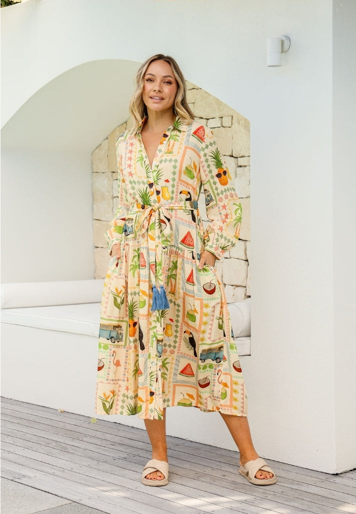 Summer Breeze Print Maxi Dress