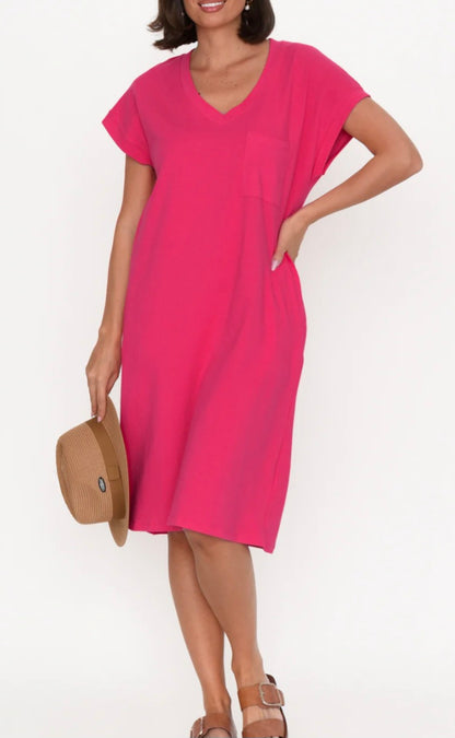 Zena t shirt dress pink