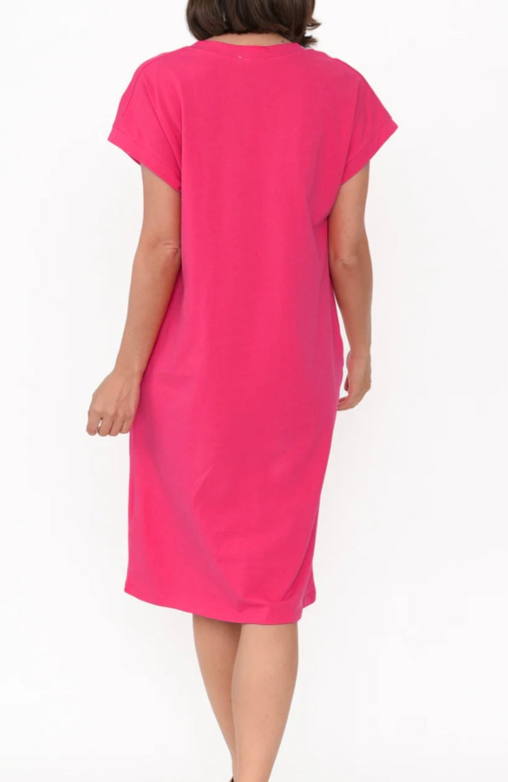 Zena t shirt dress pink