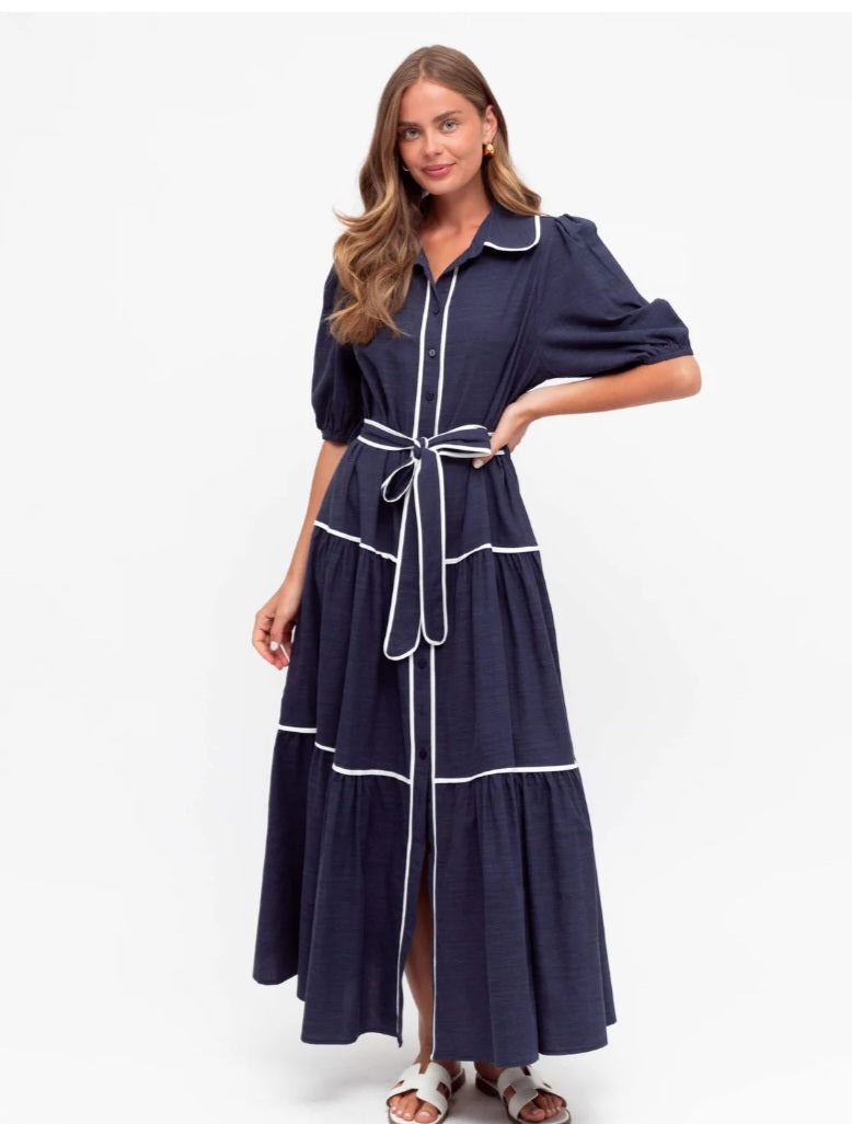 Francesca navy dress