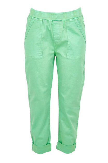 Isabella cotton pants green