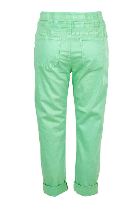 Isabella cotton pants green