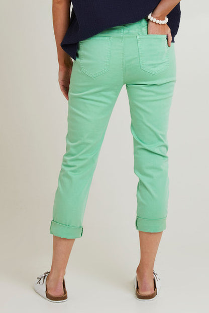 Isabella cotton pants green