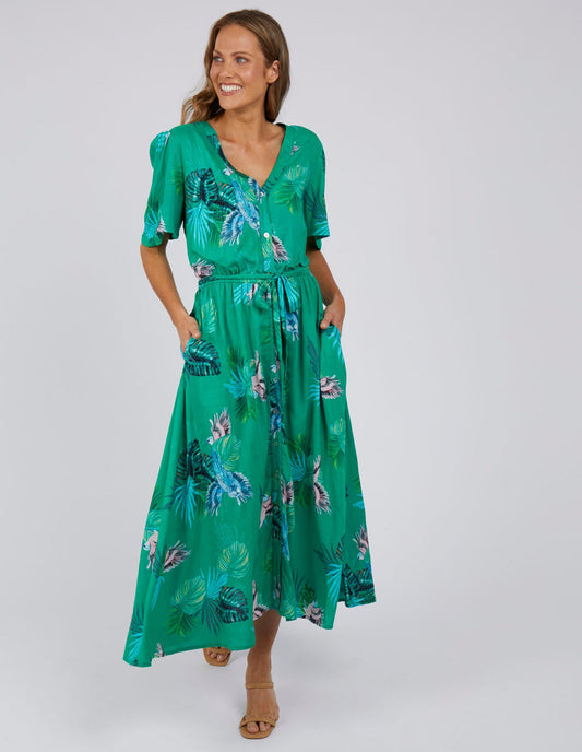 Tropicana midi dress green